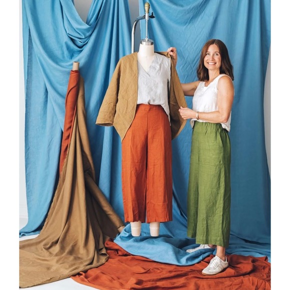 the maybe collection Pants - The Maybe Collection Linen Pants Size Small Mustard Minimalist
